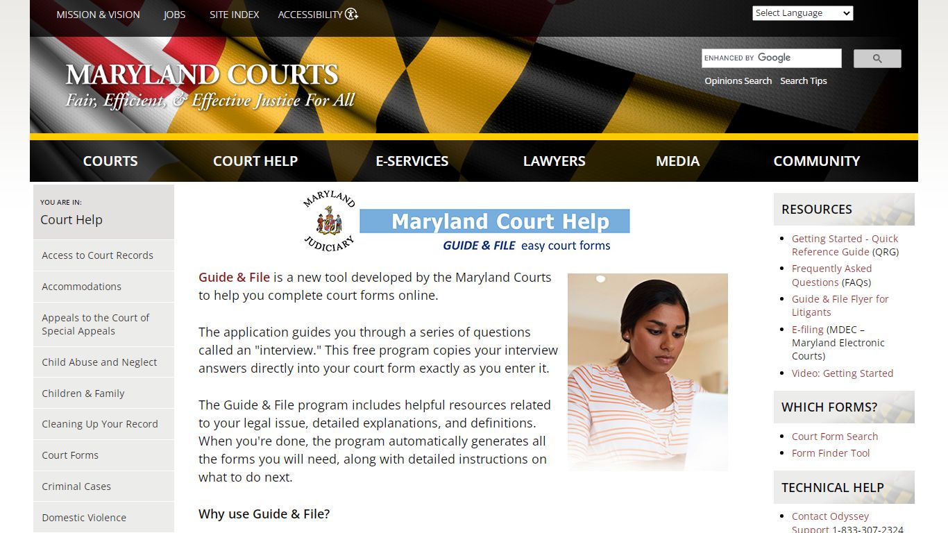 Maryland Guide & File | Maryland Courts